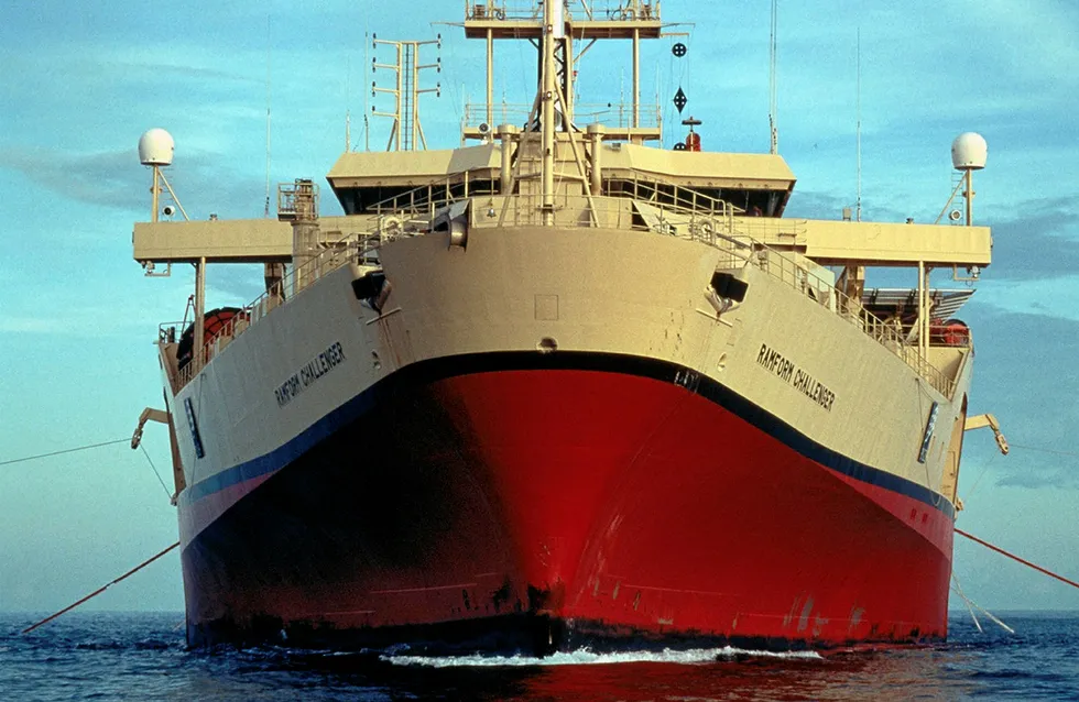 Data: PGS seismic vessel Ramform Challenger