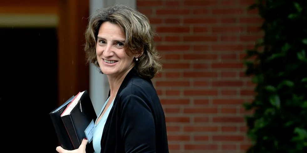 Energy and environment minister Teresa Ribera.