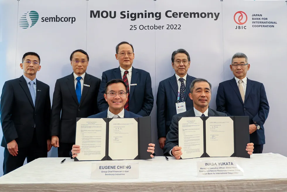 Green initiatives: Sembcorp Industries and JBIC at Singapore International Energy Week.