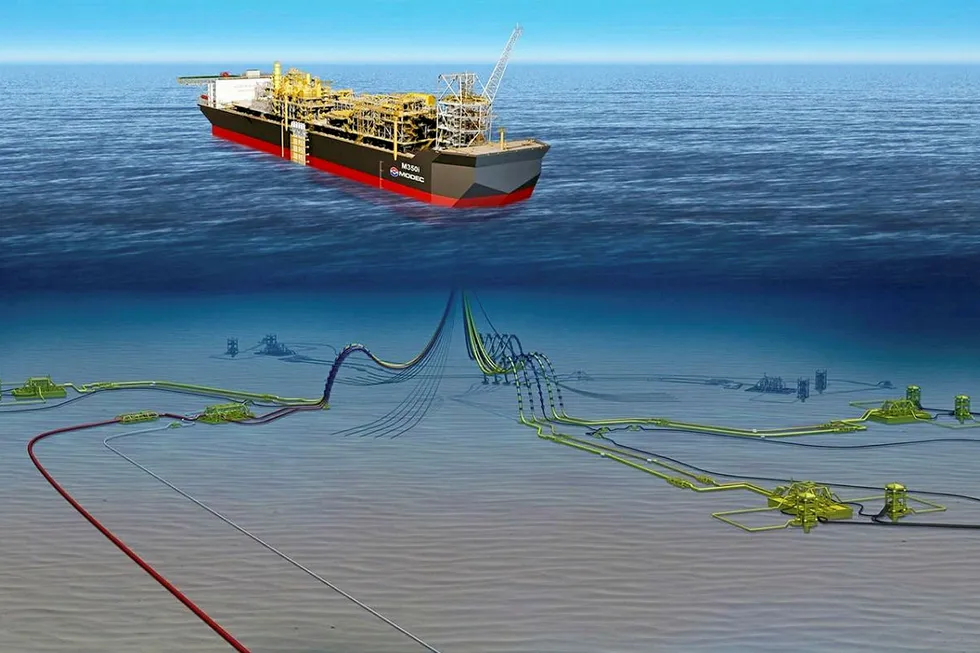 Development concept: rendering of the Barossa FPSO