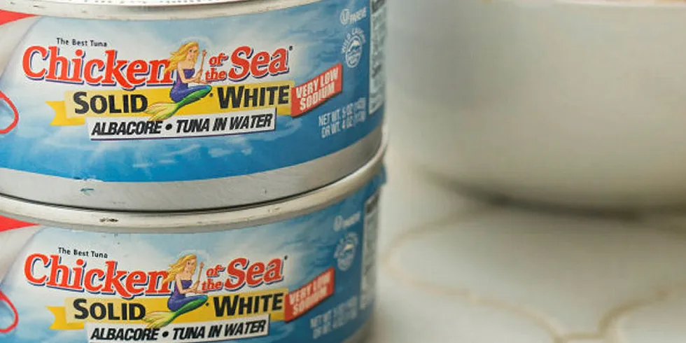 Chicken of the Sea canned tuna.