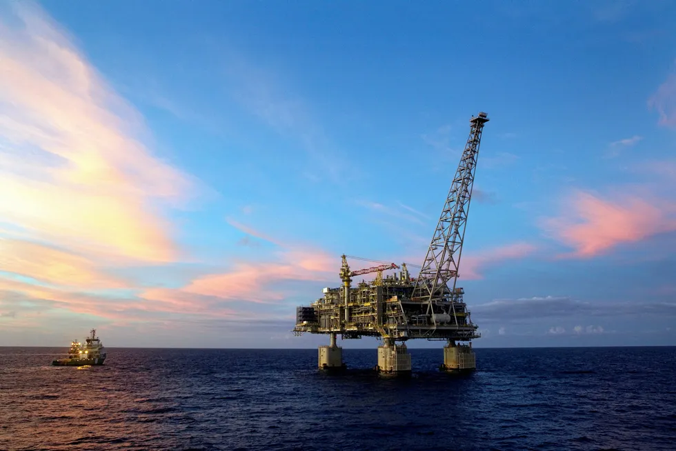 The Wheatstone central processing platform off Western Australia receives gas from various fields including Julimar-Brunello. Received May 2018. Photo: CHEVRON