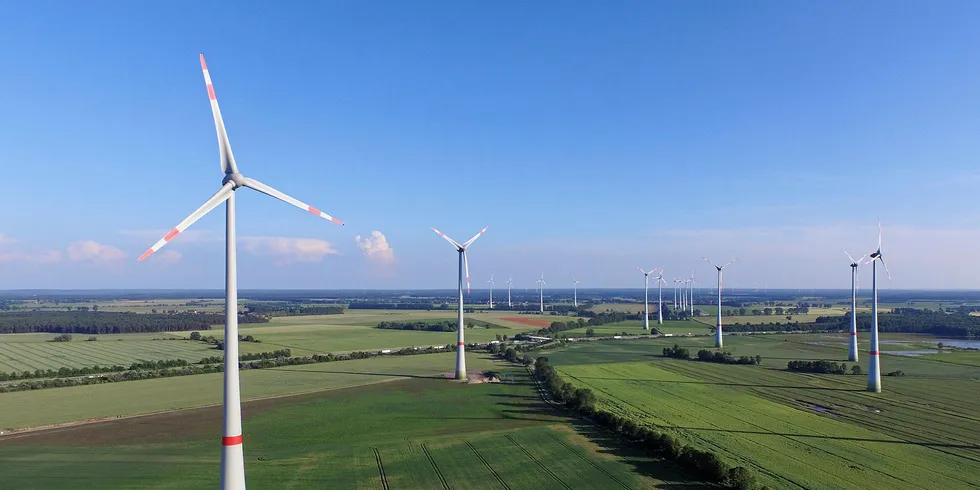 Enercon turbines near Berlin.