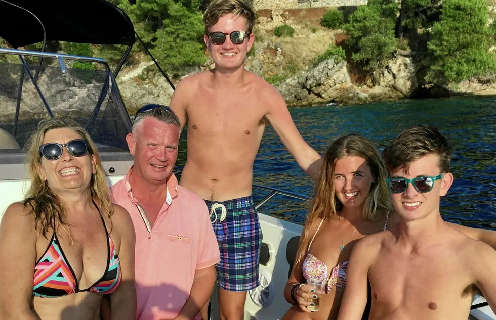 Case won: SBM whistleblower Jonathan Taylor with his family in Croatia
