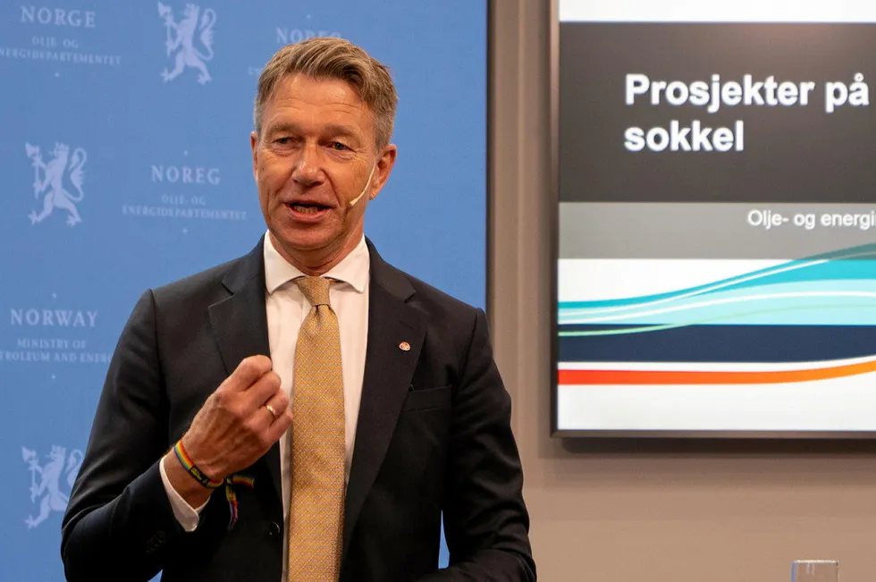 Norwegian Energy Minister Terje Aasland.