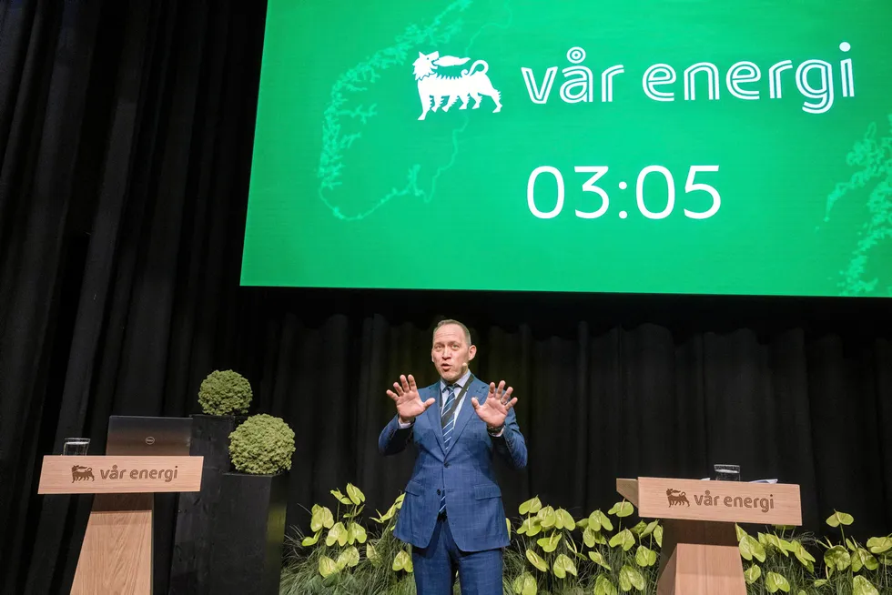 High energy: Vaar chief executive Torger Rod at the company’s 2023 Capital Markets Day