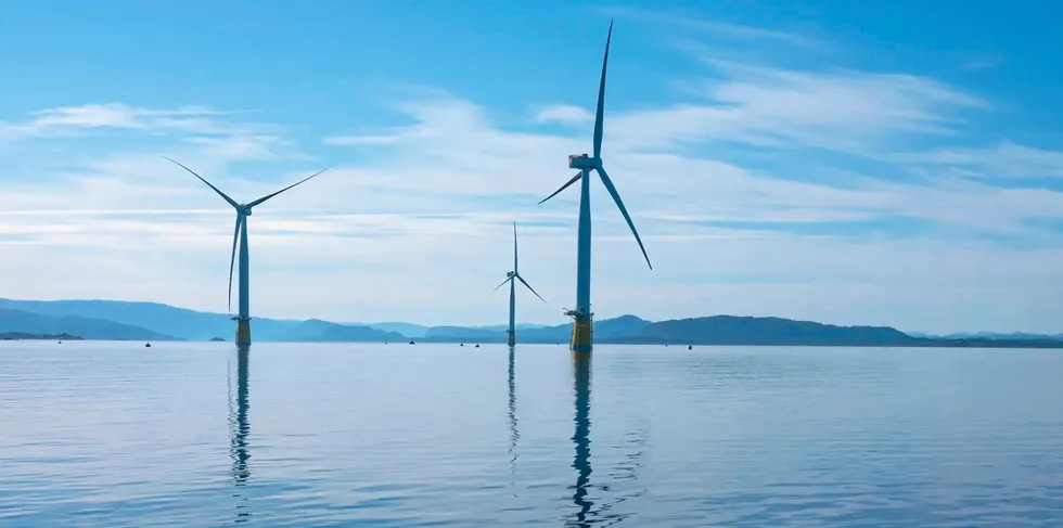 Hywind Tampen turbines at Wergeland Base in Gulen