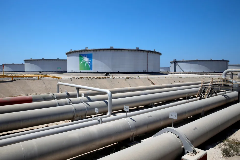 Attack: on oil storage tank in Ras Tanura, Saudi Arabia. Above, a general view of Saudi Aramco's Ras Tanura oil refinery and oil terminal in Saudi Arabia in May 2018Photo: REUTERS/SCANPIX