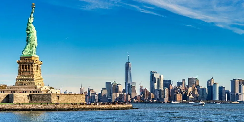 New York harbour.