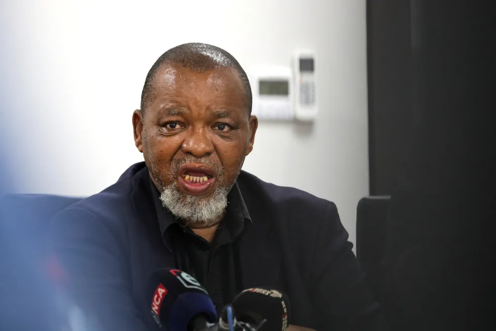South Africa's Minister of Mineral Resources & Petroleum, Gwede Mantashe.