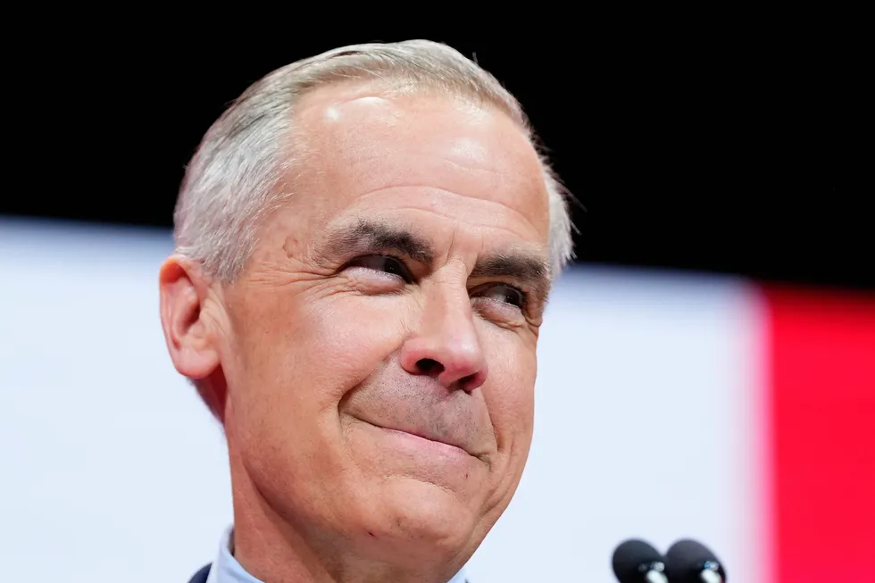 Canadian Prime Minister Mark Carney speaks to supporters in Ottawa after the ruling Liberal Party won Canada's election.