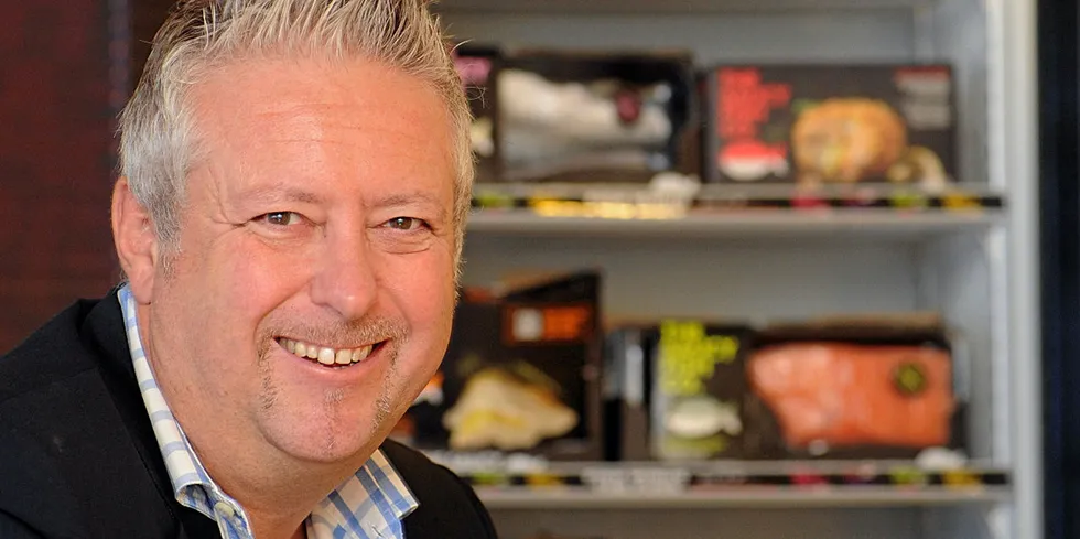 Young's Seafood CEO Simon Smith, posing here with his brainchild chilled brand, The Saucy Fish Co.