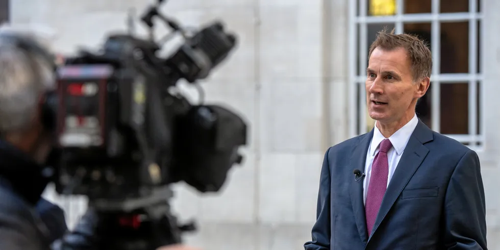 UK Chancellor of the Exchequer, Jeremy Hunt.