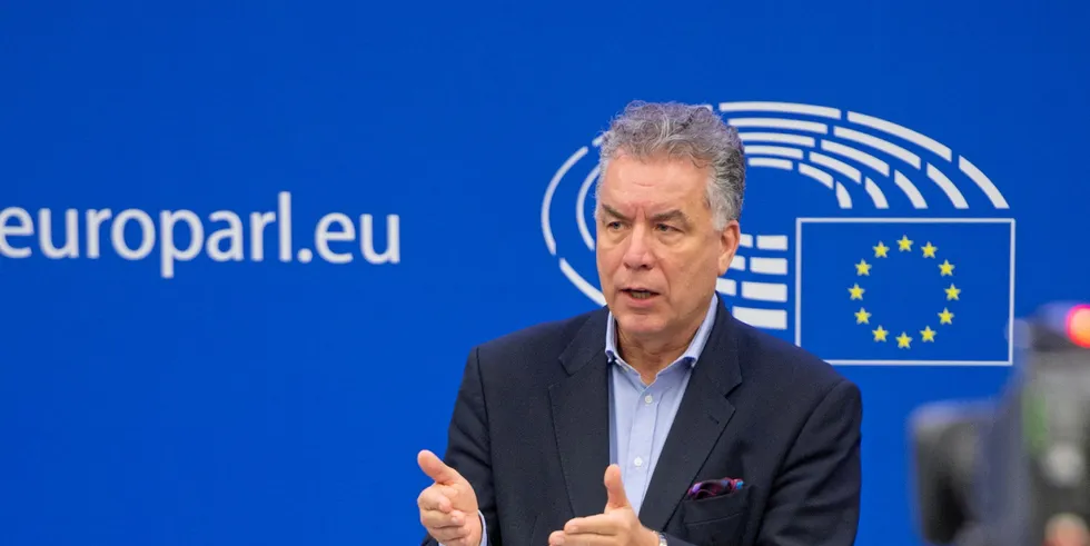 Christian Ehler, European Parliament's chief Net Zero Industry Act negotiator holds a press conference.