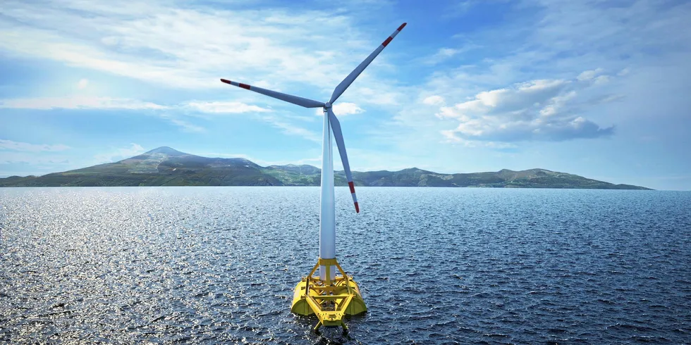 CGI of DemoSATH pilot installed off northern Spain