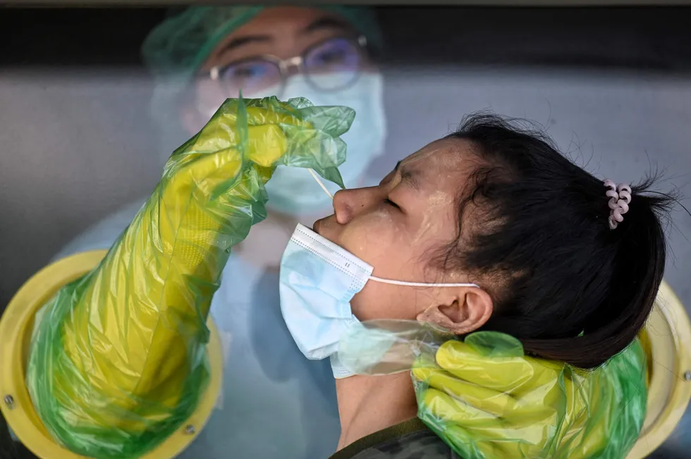 Weighing on prices: a surge of Covid-19 infections in Asia saw oil prices fall in early trade on Thursday