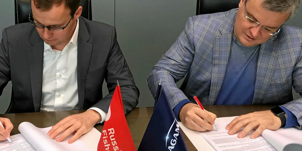Russian Fishery, Agama execs sign new JV.