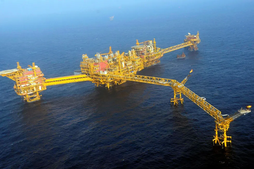 ONGC's Mumbai High North (MHN) process platform off the country's western coast
