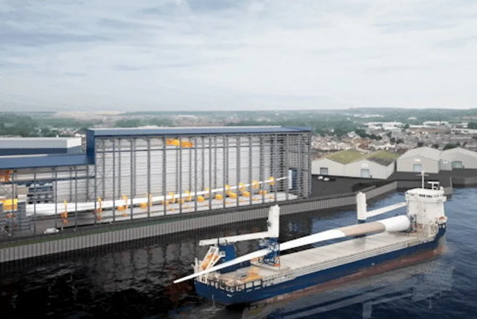 Image of a future wind turbine test facility at ORE Catapult.