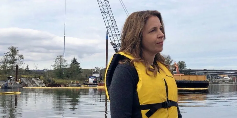 Cooke is challenging the cancellation of its finfish farming leases by Washington Public Lands Commissioner Hilary Franz.