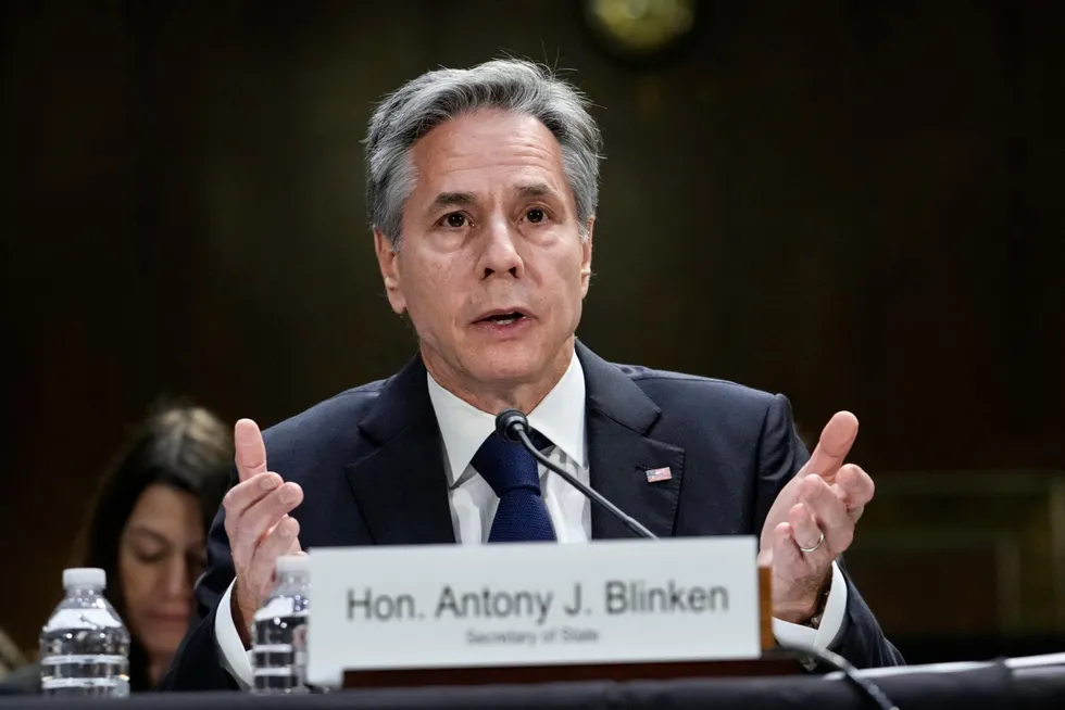 Disrupting the regime's access: US Secretary of State Antony Blinken.