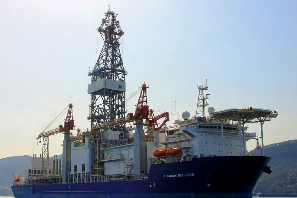 Centre of dispute: the drillship Titanium Explorer
