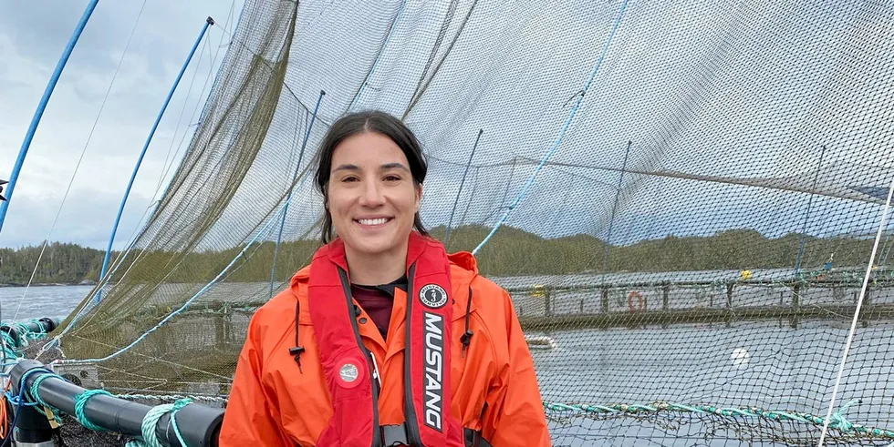 Seafood TikToker Emily De Sousa working with Mowi Canada West on a social media campaign in May of 2022.