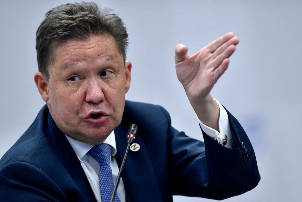 Gazprom executive chairman Alexei Miller.
