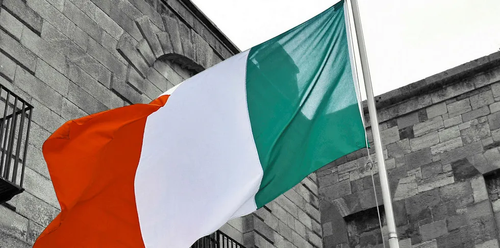 The Irish flag.
