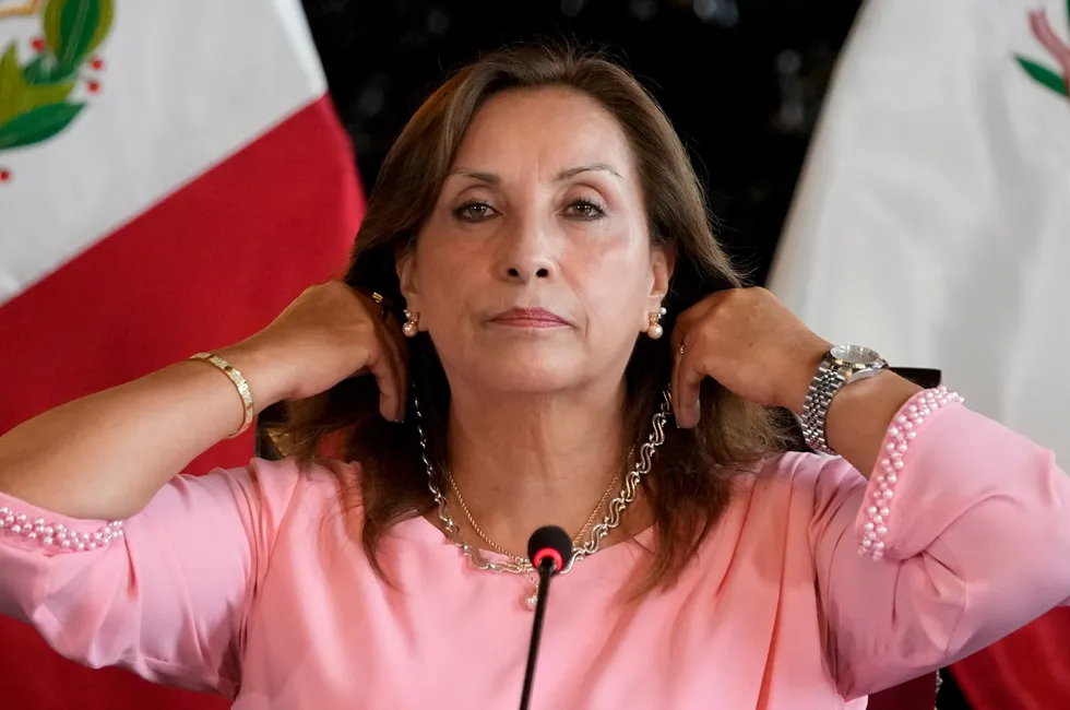 Peruvian President Dina Boluarte.