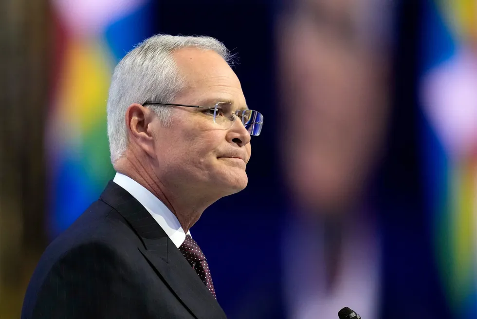 ExxonMobil chief executive Darren Woods.