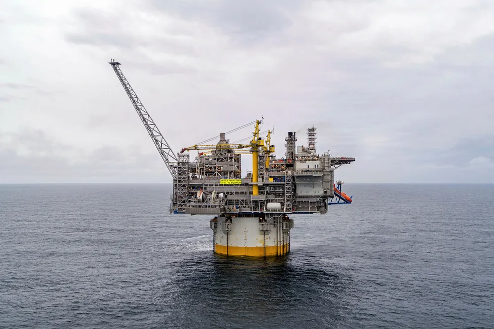 Online: the Aasta Hansteen platform in the Norwegian Sea