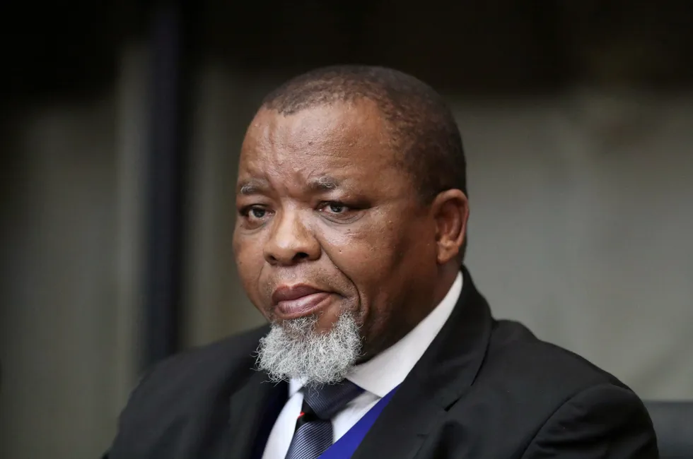 South Africa's Minister of Mines & Petroleum Gwede Mantashe.