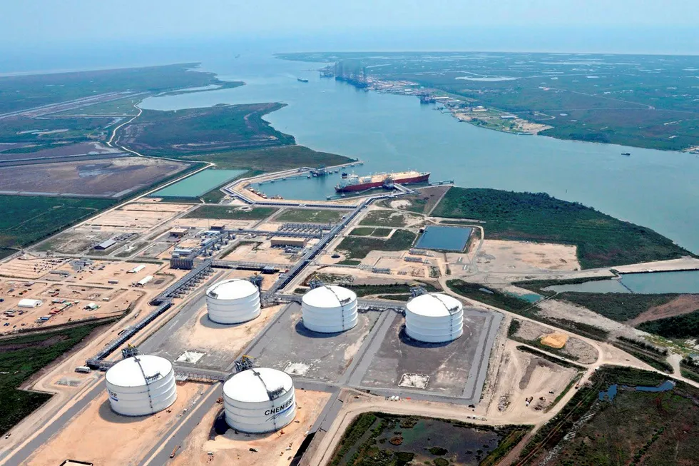 US LNG export demand drops: Cheniere's Sabine Pass LNG project in Louisiana