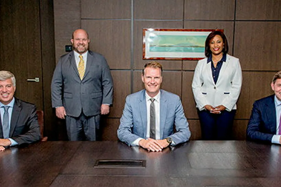 Partnership: executives from MSC and Shell at the signing of an MoU for the two companies to collaborate in speeding up the decarbonisation of the shipping sector