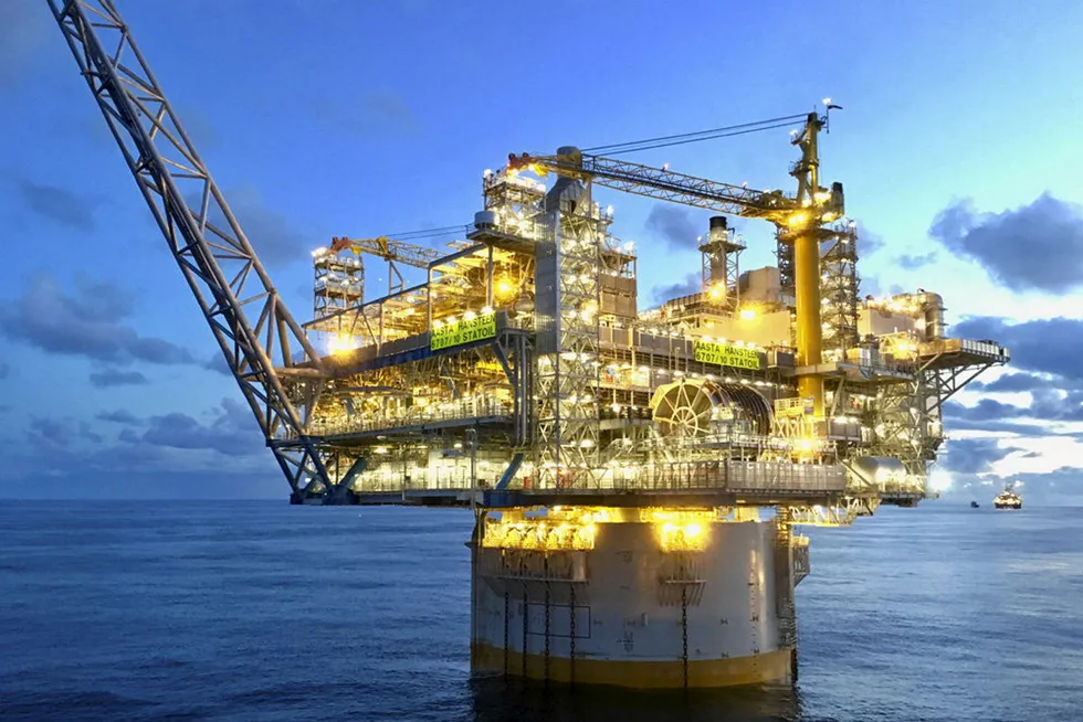 Host facility: Equinor's Irpa gas field will be tied back to its Aasta Hansteen platform (pictured).
