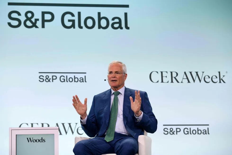 ExxonMobil chief executive Darren Woods.