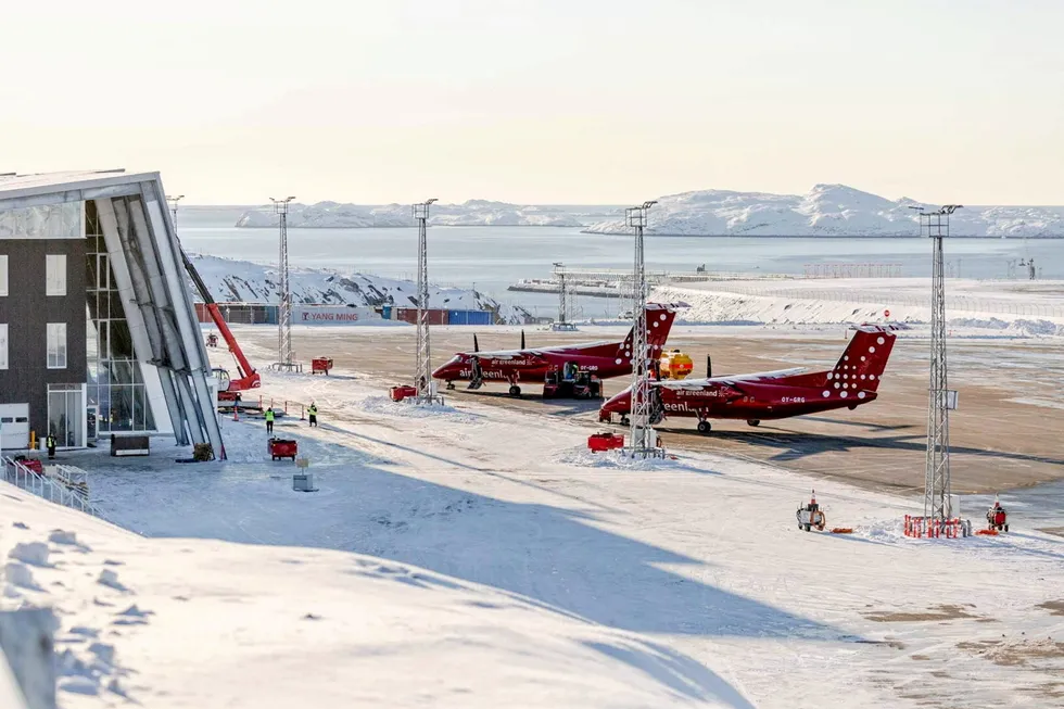 Nuuk's new international airport in Greenland.