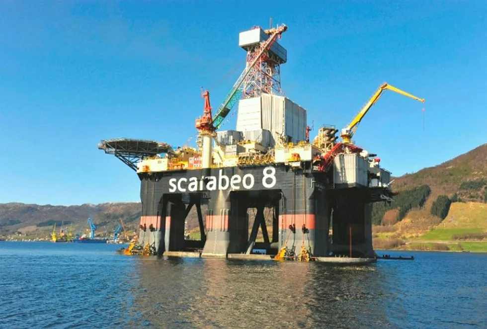 Moved on: the Scarabeo 8 is now drilling for Aker BP off Norway