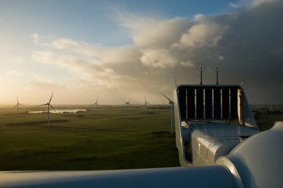 Vestas turbines at a wind farm in Australia.