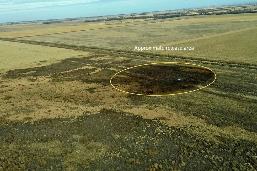 Leak: photo shows Keystone oil release in South Dakota