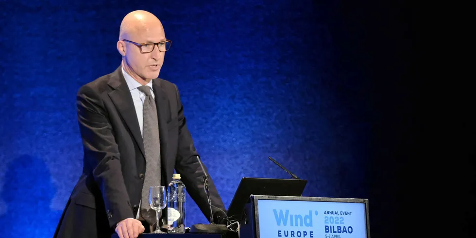 RWE offhsore chief and WindEurope chairman Sven Utermöhlen.