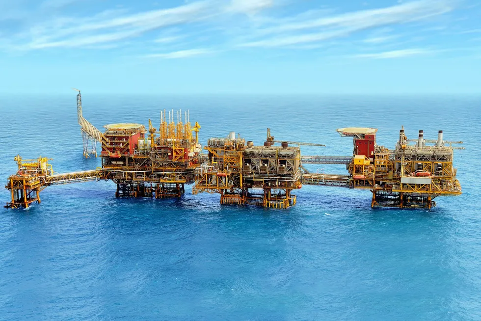 An ONGC platform complex off India's west coast.