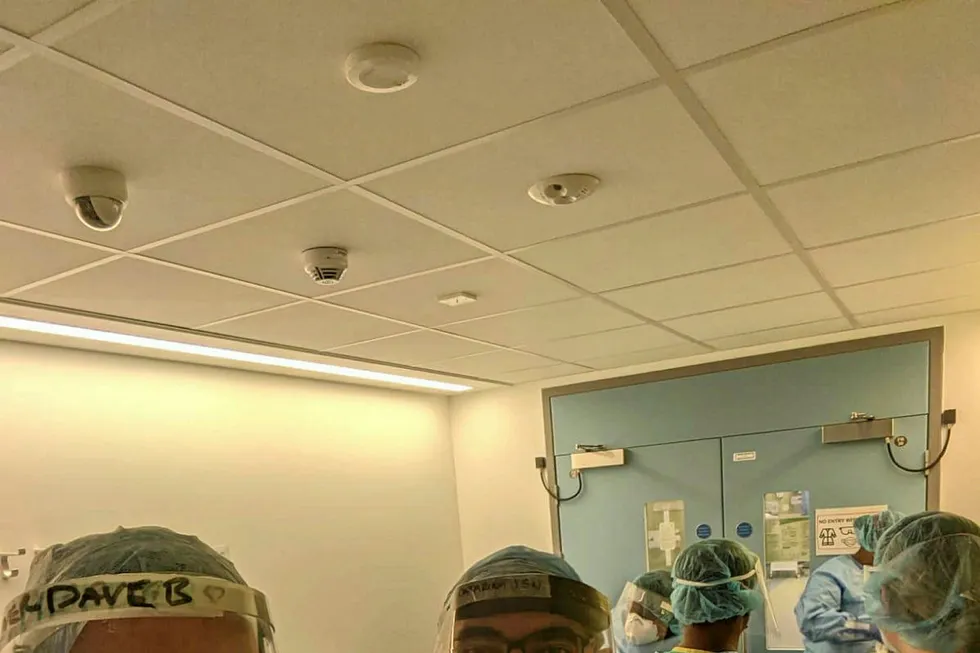 Diving in: one of the North Sea divers who has volunteered to join NHS doctors and nurses treating critically ill patients after a recruitment drive by risk-management company AMDP.