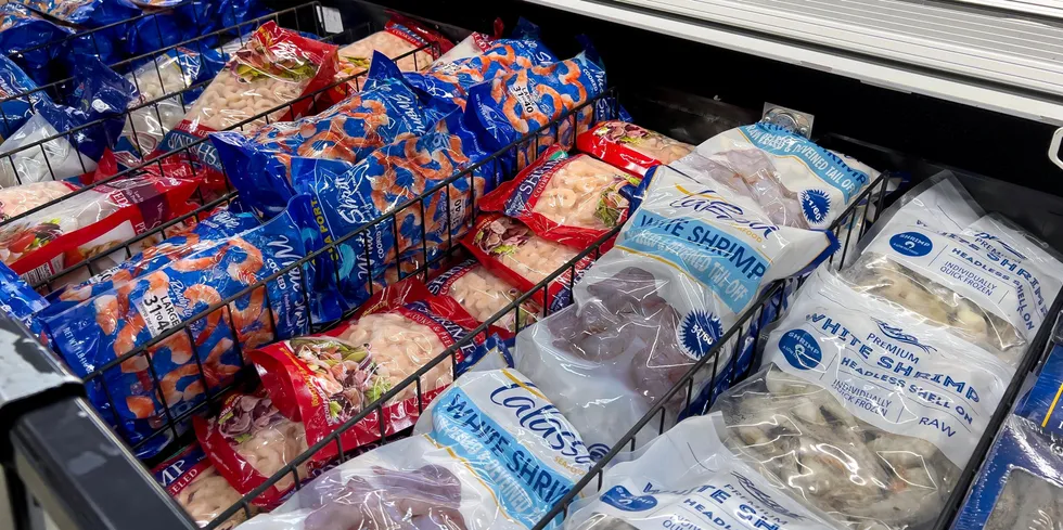 Lower wholesale prices may finally be making their way through the supply chain and motivating retailers to boost shrimp promotions to increase demand.