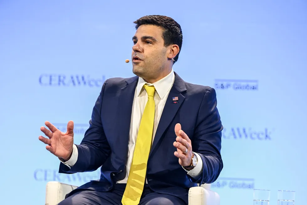 EQT chief executive Toby Rice speaks during the CERAWeek by S&P Global energy conference in Houston, Texas, US on Wednesday, 12 March, 2025.