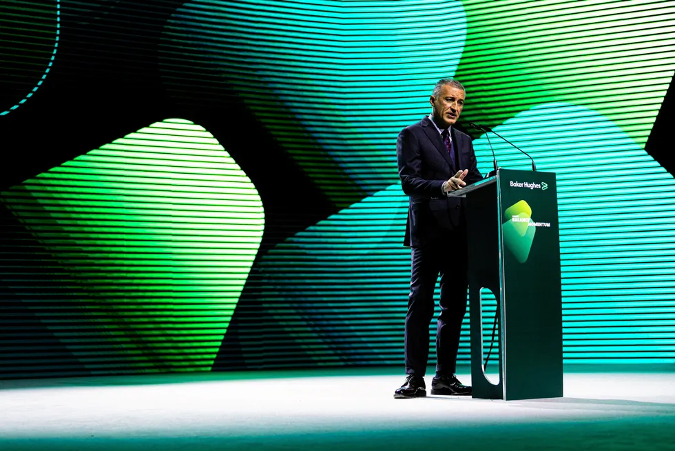 Strategy: Eni chief operating officer for natural resources, Guido Brusco speaking at the Baker Hughes 2023 annual meeting in Florence, Italy.