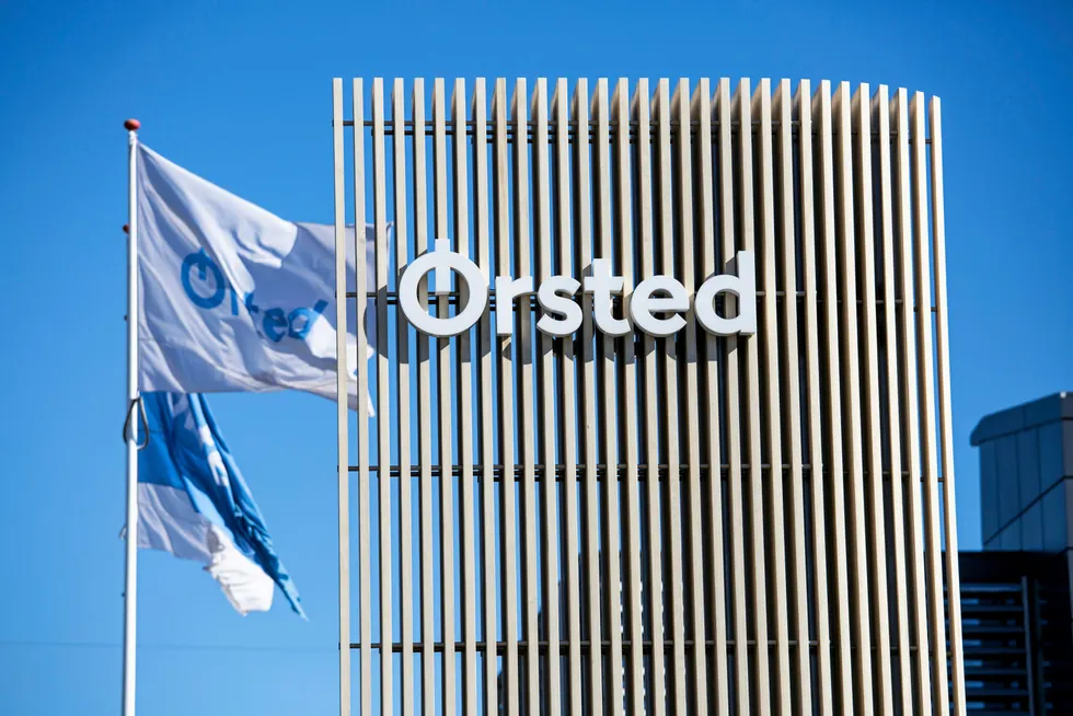 . Orsted flag at Gentofte location.