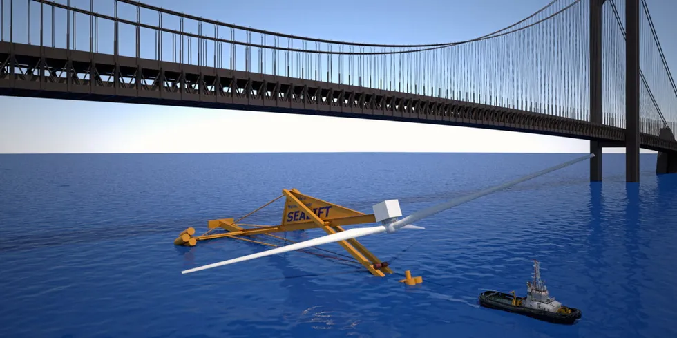CGI of Nautica Power's Sealift floating wind concept
