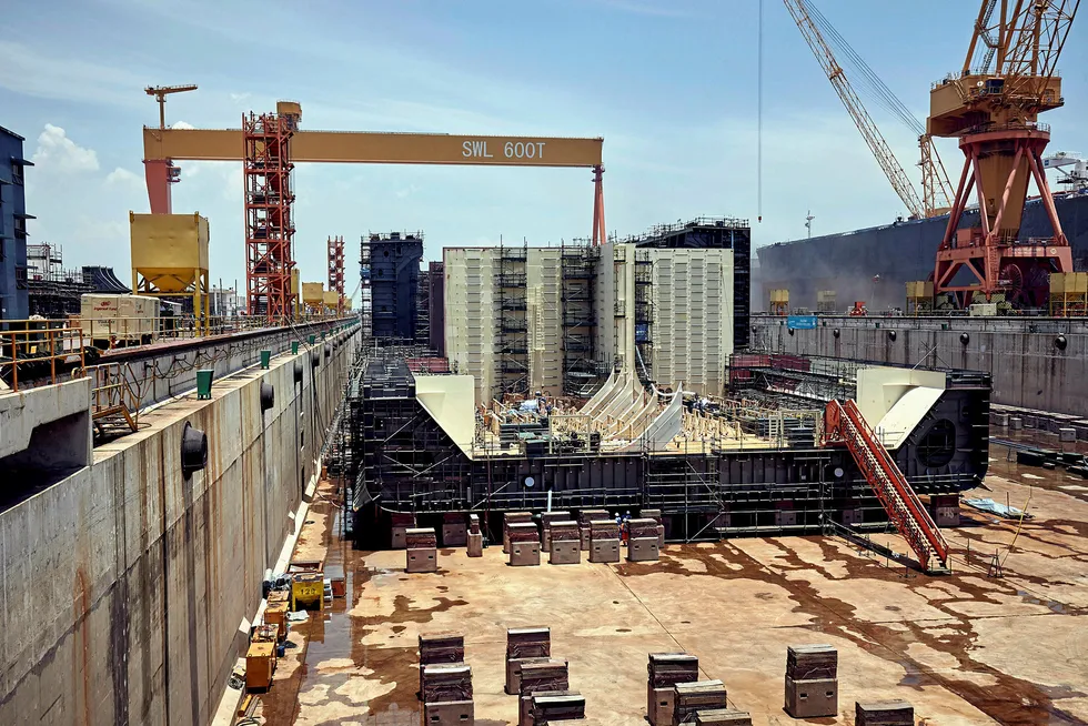 Fabrication: the Whale FPU will be built at Sembmarine's Tuas Boulevard Yard in Singapore